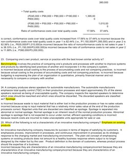 380,000
 
 
 
 
÷ Total quality costs
 
 
 
(P245,000 + P90,000 + P80,000 + P180,000 + 
P800,000)
1,395,00
0
 
 
(P380,000 +