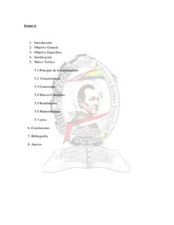 ÍNDICE 
 
1- Introducción 
2- Objetivo General 
3- Objetivo Especifico 
4- Justificación 
5- Marco Teórico 
5.1 Principio d
