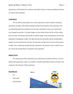 Distance vs. Time in Inclined Plane Lab | PDF | Velocity | Acceleration