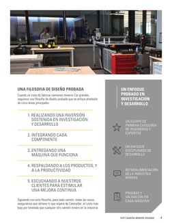 7
797F CAMIÓN MINERO GRANDE
UNA FILOSOFIA DE DISEÑO PROBADA
Cuando se trata de fabricar camiones mineros Cat grandes, 
seguim