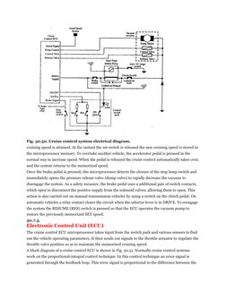 Fig. 30.50. Cruise control system electrical diagram.  
cruising speed is attained. At the instant the set switch is releas