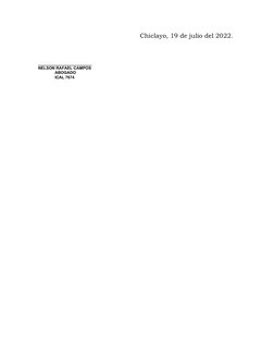 Chiclayo, 19 de julio del 2022.
________________________
NELSON RAFAEL CAM