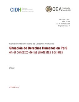 OEA/Ser.L/V/II.
Doc. 57/23
23 de abril de 2023
Original: español
Comisión Interamericana de Derechos Humanos
Situación de De