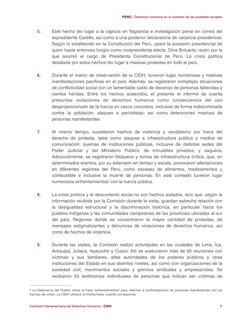 PERÚ | Derechos humanos en el contexto de las protestas sociales
5.
Este hecho dio lugar a la captura en flagrancia e investi
