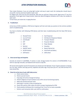 Atm Checklist.pdf ATM Operator Manual After Installation | PDF | Automated Teller Machine ...