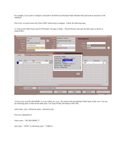 Configuring Descriptive Flexfields in Oracle | PDF | Table (Database ...