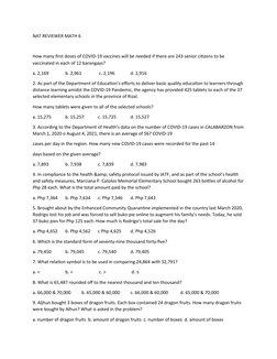 Math 6 NAT Reviewer with Answers | PDF