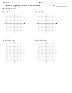 Graphing Absolute Value Functions | PDF | Mathematics | Mathematical ...
