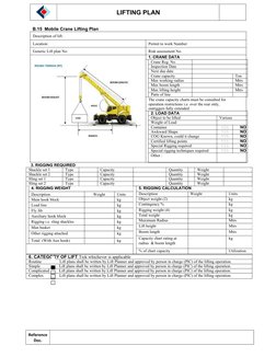 Mobile Crane Lifting Plan Template | PDF