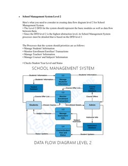 School Management System DFD Levels 0-2 | PDF | Computers