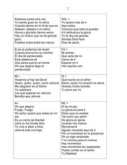 Estamos juntos otra vez
Yo siento gozo en mi alma
Cuando pienso en lo lindo que es
Alabare, alabare a mi señor
Honra y gloria
