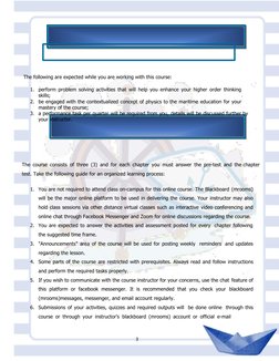 HOW TO USE THE
The following are expected while you are working with this course:
1. perform problem solving activities that