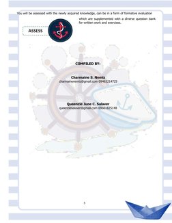 which are supplemented with a diverse question bank
for written work and exercises.
COMPILED BY:
Charmaine S. Nemiz
charmaine