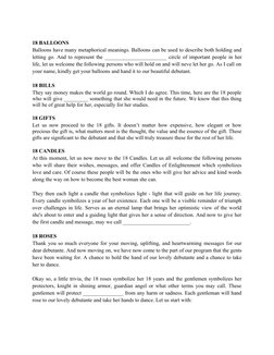 Debut Host Script for 18th Birthday | PDF