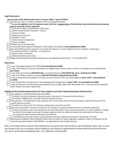 Legal Documents:
Two (2) copies of the following documents (1 copy for LBOD, 1 copy for CPDCO)
Certified True Copy of Transfe
