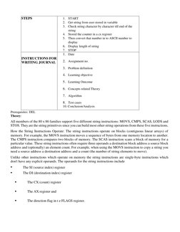 STEPS
1. START
2. Get string from user stored in variable
3. Check string character by character till end of the
string
