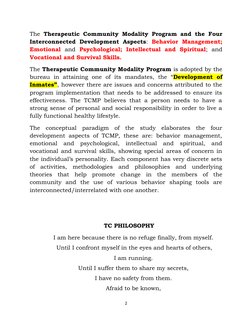 BJMP TCMP Implementation Manual | PDF | Psychotherapy | Prison