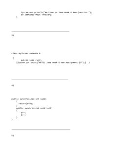 NPTEL Java Week 6 Assignment Solutions | PDF