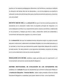practica en los espacios pedagógicos diferentes a los familiares y escolares mediante 
la utilización del tiempo libre de