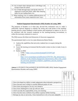 Student Engagement in School Questionnaire | PDF | Cognitive Psychology ...