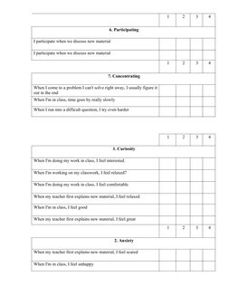 Student Engagement in School Questionnaire | PDF | Cognitive Psychology ...