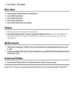 ISO (https://en.wikipedia.org/wiki/International_Organization_for_Standardization) 30000 – ISO 99999 (https://en.wikipedia.or