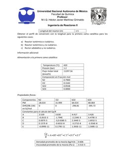 Universidad Nacional Autónoma de México.
Facultad de Química
Profesor:
M.I.Q. Héctor Javier Martínez Grimaldo
Ingeniería de R