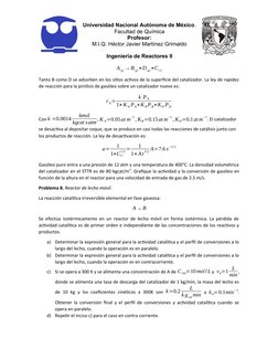 Universidad Nacional Autónoma de México.
Facultad de Química
Profesor:
M.I.Q. Héctor Javier Martínez Grimaldo
Ingeniería de R