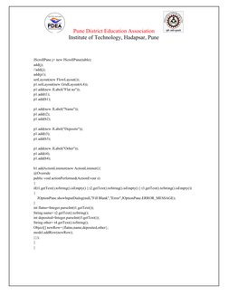 Pune District Education Association      
                              Institute of Technology, Hadapsar, Pune
JS