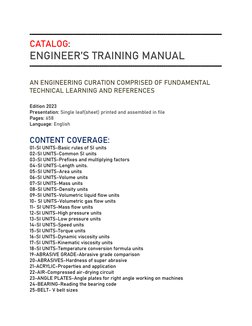 Engineer's Training Manual 2023 | PDF | Engineering Tolerance | Steel