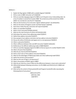 8085 Microprocessor Question Papers | PDF