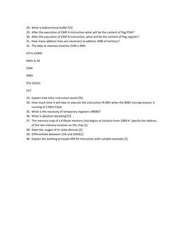 8085 Microprocessor Question Papers | PDF