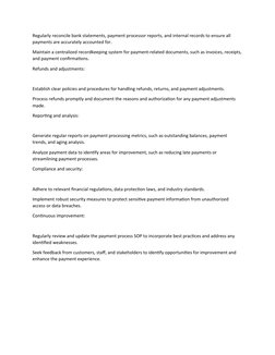 Payment Process SOP Guidelines | PDF