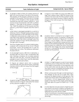 Plane Mirror Reflection Assignments | PDF | Mirror | Angle