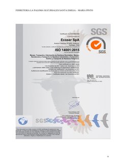 9
FERRETERIA LA PALOMA SUCURSALES SANTA EMILIA – MARIA PINTO
