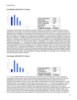 Student Name  
  
5  
  
Core Medicine (02/27-04/21/17): Honors  
          
  
“Impressive clinical insight and compassion e