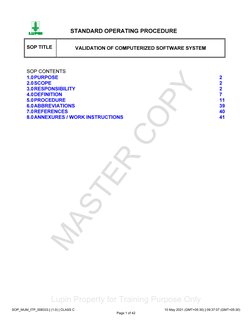 Lupin Property for Training Purpose Only
