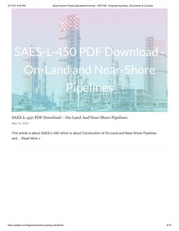 Aramco Standards for Plant Piping | PDF | Pipe (Fluid Conveyance ...