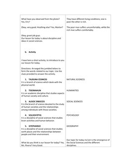 Grade 11 Social Science Lesson Plan | PDF