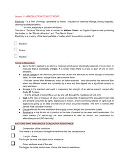 Introduction to Electricity Concepts | PDF | Electric Power ...