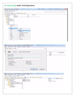 To create Group under Tech department
  

