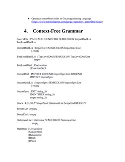 Go Language Compiler Design Report | PDF | Parsing | Compiler