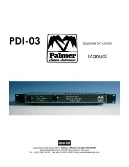 Palmer PDI-03 Manual | PDF | Loudspeaker | Amplifier