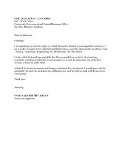 FOR. DONAVER M. GUEVARRA
OIC, CENR Officer
Community Environment and Natural Resources Office
Sta. Rita, Masinloc, Zambales
D