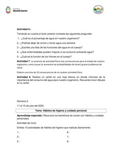 Cuadernillo Actividades Vida Saludable 2° | PDF | Dormir | Medicina CLINICA