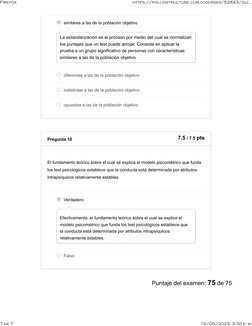 similares a las de la población objetivo
La estandarización es el proceso por medio del cual se normalizan 
los puntajes que