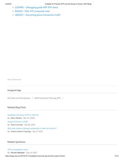 ATP Check Scope in SAP Explained | PDF | Computers