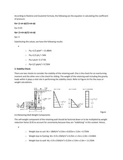 Cantilever Retaining Wall Design Example | PDF | Weight | Pressure
