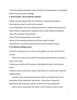 • The whole agenda should be simple and clear for all participants to understand, 
without extensive prior knowledge.
2. Reco