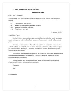 Informal Letter Writing in Spanish | PDF | Paragraph | Spanish Language